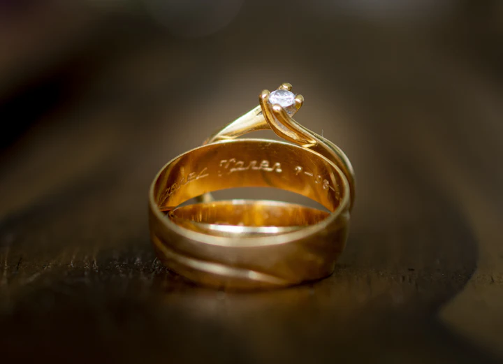 Close-up of a gold ring